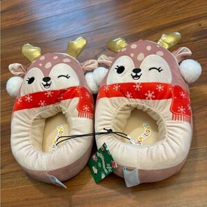 Squishmallows Dawn the Fawn Reindeer Adult Women’s Slippers NWT Size 11-12